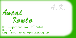 antal komlo business card